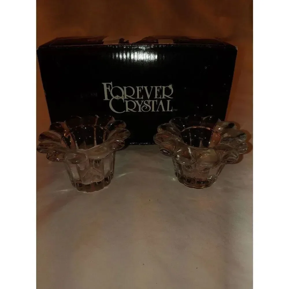 Forever Crystal Set Of 2 Candle/Votive Holders Style #315160